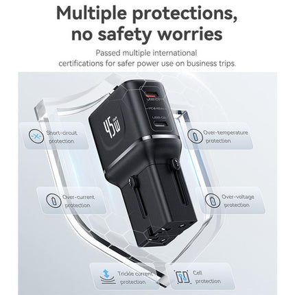 Yesido MC50 GaN 45W Dual Type-C Port Compact Universal Travel Adapter, MC50