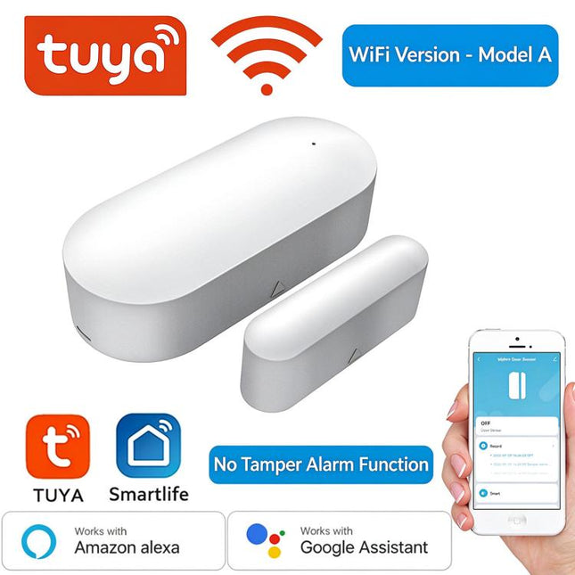 Smart Door / Window Sensor Anti-Theft Alarm Device, Tuya & Wi-Fi Model A, Tuya & Zigbee Model A, Tuya & Wi-Fi Model B, Tuya & Zigbee Model B