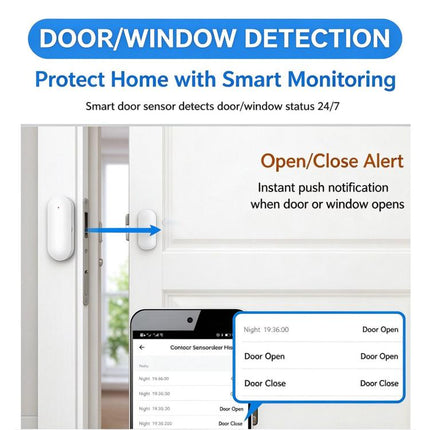 Smart Door / Window Sensor Anti-Theft Alarm Device, Tuya & Wi-Fi Model A, Tuya & Zigbee Model A, Tuya & Wi-Fi Model B, Tuya & Zigbee Model B