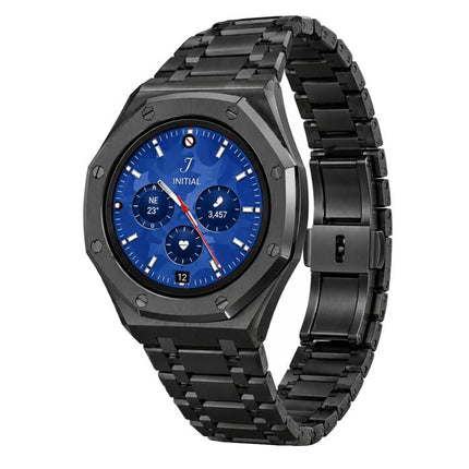 Metal Case Integrated Five-Beads Folding Clasp Stainless Steel Watch Band, For Galaxy Watch9 / 8 40mm