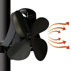 YL-105 4-Blade Aluminum Heat Powered Fireplace Stove Fan, YL-105(White), YL-105 (Black), YL-105 (Bronze), YL-105 (Grey), YL-105 (Gold), YL-105 (Rose Red), YL-105 (Silver)