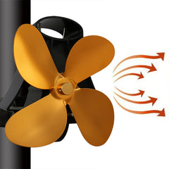 YL-105 4-Blade Aluminum Heat Powered Fireplace Stove Fan, YL-105(White), YL-105 (Black), YL-105 (Bronze), YL-105 (Grey), YL-105 (Gold), YL-105 (Rose Red), YL-105 (Silver)