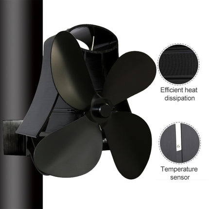 YL-105 4-Blade Aluminum Heat Powered Fireplace Stove Fan, YL-105 (Rose Red), YL-105 (Silver), YL-105(White), YL-105 (Black), YL-105 (Bronze), YL-105 (Grey), YL-105 (Gold)