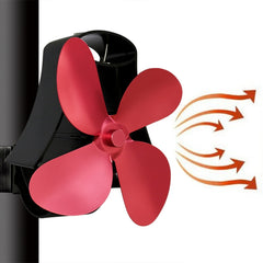 YL-105 4-Blade Aluminum Heat Powered Fireplace Stove Fan, YL-105(White), YL-105 (Black), YL-105 (Bronze), YL-105 (Grey), YL-105 (Gold), YL-105 (Rose Red), YL-105 (Silver)