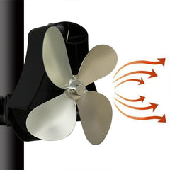 YL-105 4-Blade Aluminum Heat Powered Fireplace Stove Fan, YL-105(White), YL-105 (Black), YL-105 (Bronze), YL-105 (Grey), YL-105 (Gold), YL-105 (Rose Red), YL-105 (Silver)