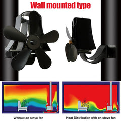 YL-106 5-Blade High Temperature Aluminum Heat Powered Fireplace Stove Fan, YL-106 (Grey), YL-106 (Gold), YL-106 (Rose Red), YL-106 (Silver), YL-106 (White), YL-106 (Black), YL-106 (Bronze)