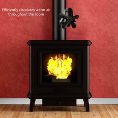 YL-106 5-Blade High Temperature Aluminum Heat Powered Fireplace Stove Fan, YL-106 (Grey), YL-106 (Gold), YL-106 (Rose Red), YL-106 (Silver), YL-106 (White), YL-106 (Black), YL-106 (Bronze)
