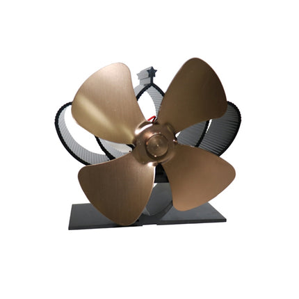 YL201 4-Blade High Temperature Metal Heat Powered Fireplace Stove Fan, YL201 (Gold), YL201 (Rose Red), YL201 (Silver), YL201 (Black), YL201 (Bronze), YL201 (Grey)