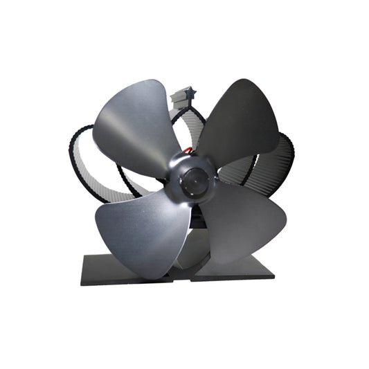 YL201 4-Blade High Temperature Metal Heat Powered Fireplace Stove Fan, YL201 (Grey), YL201 (Gold), YL201 (Rose Red), YL201 (Silver), YL201 (Black), YL201 (Bronze)