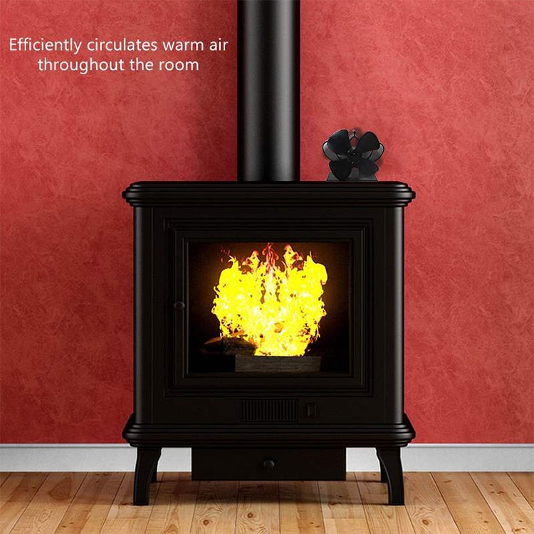 YL201 4-Blade High Temperature Metal Heat Powered Fireplace Stove Fan, YL201 (Gold), YL201 (Rose Red), YL201 (Silver), YL201 (Black), YL201 (Bronze), YL201 (Grey)