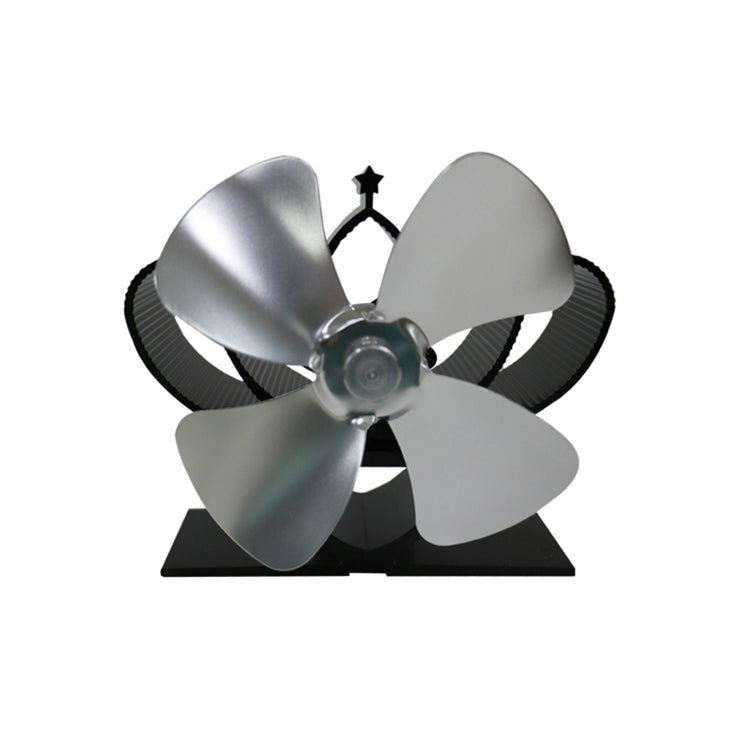 YL201 4-Blade High Temperature Metal Heat Powered Fireplace Stove Fan, YL201 (Gold), YL201 (Rose Red), YL201 (Silver), YL201 (Black), YL201 (Bronze), YL201 (Grey)