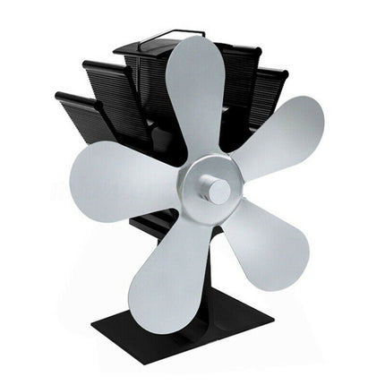 YL602 5-Blade High Temperature Metal Heat Powered Fireplace Stove Fan, YL602 (Black), YL602 (Bronze), YL602 (Grey), YL602 (Gold), YL602 (Rose Red), YL602 (Silver)