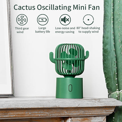 F6 Cactus Portable Mini Fan USB Shaking Head Handheld Desk Electric Fan