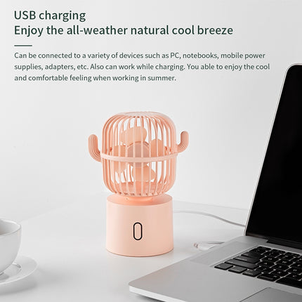 F6 Cactus Portable Mini Fan USB Shaking Head Handheld Desk Electric Fan