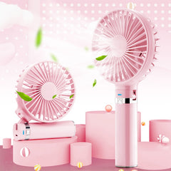 S2 Portable Foldable Handheld Electric Fan, with 3 Speed Control & Night Light