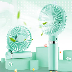 S2 Portable Foldable Handheld Electric Fan, with 3 Speed Control & Night Light