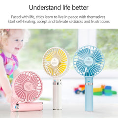 S2 Portable Foldable Handheld Electric Fan, with 3 Speed Control & Night Light