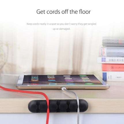 ORICO CBS5 - Organizador de cables de escritorio de silicona, tamaño: 9,6 x 2 x 1,2 cm