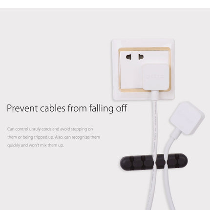 ORICO CBS5 - Organizador de cables de escritorio de silicona, tamaño: 9,6 x 2 x 1,2 cm