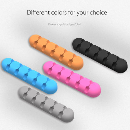 ORICO CBS5 - Organizador de cables de escritorio de silicona, tamaño: 9,6 x 2 x 1,2 cm