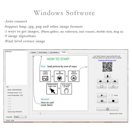 NEJE KZ 3000mW Bluetooth DIY USB Laser Engraver Carving Machine