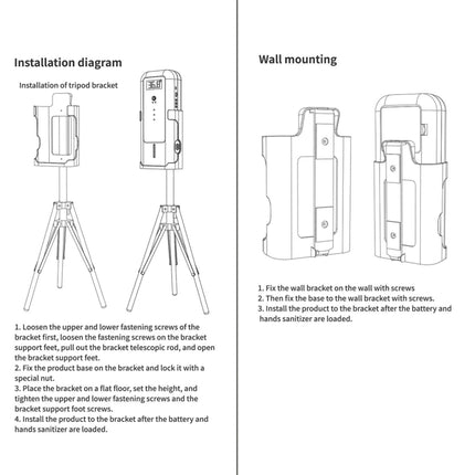 YAD-001 Infrared Thermometer + Automatic Infrared Sensor Sterilization Dispenser with Tripod Mount Holder