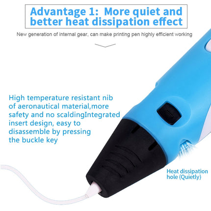 Bolígrafo de impresión 3D portátil, enchufe USB, enchufe USB