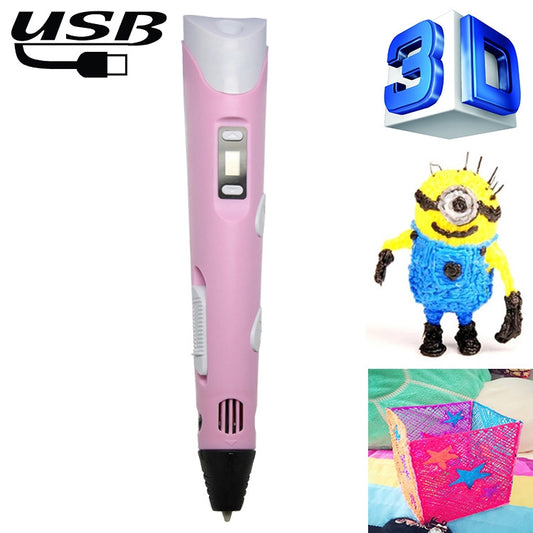 Bolígrafo de impresión 3D portátil, enchufe USB, enchufe USB