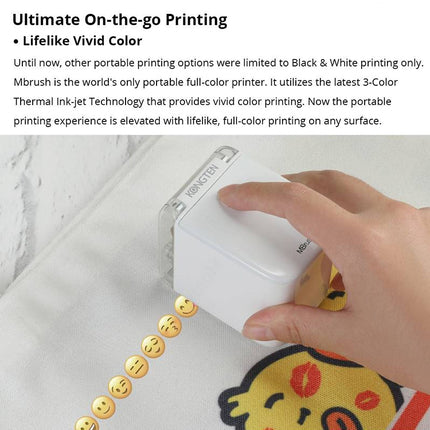 MBrush01 1200 DPI Mini Portable Colorful Printer