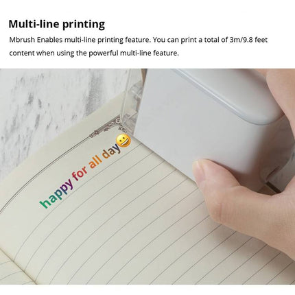 MBrush01 1200 DPI Mini Portable Colorful Printer