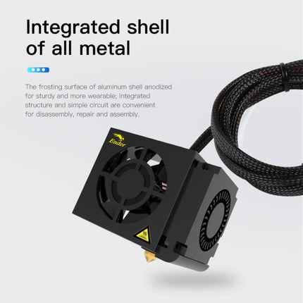 Creality 24V 40W Extruder Full Nozzle Hot End Kit with Nozzle Extruder+Cooling Fan+Shell for Ender-3 3D Printer