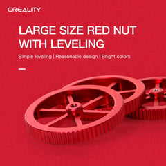 Creality Metal Red Hand Screwed Leveling Nut for Ender-3 / Ender-3 Pro / Ender-3 V2 / CR-10 Pro V2 3D Printer