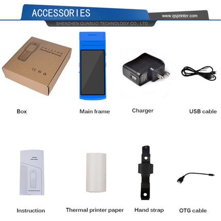 PDA-5501 Multi-function 5.5 inch IPS Screen IP65 Protection All-in-one Intelligent Terminal, Built-in Thermal Line Printer & MIC & Speaker, Support WiFi & Bluetooth & GPS