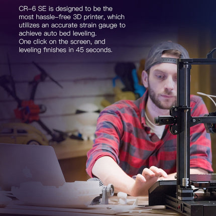 CREALITY CR-6 SE 350W Intelligent Leveling-free DIY 3D Printer, Print Size : 23.5 x 23.5 x 25cm, EU Plug