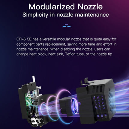 CREALITY CR-6 SE 350W Intelligent Leveling-free DIY 3D Printer, Print Size : 23.5 x 23.5 x 25cm, EU Plug