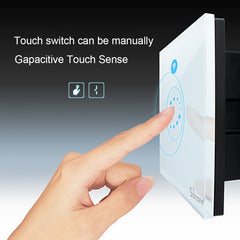 Sonoff  Touch 86mm 1 Gang Tempered Glass Panel Wall Switch Smart Home Light Touch Switch, Compatible with Alexa and Google Home, AC 90V-250V 400W 2A, 86mm