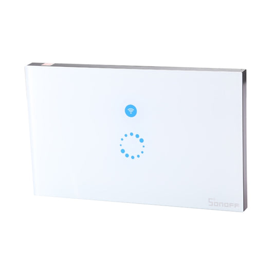 Sonoff  Touch 120mm 1 Gang Tempered Glass Panel Wall Switch Smart Home Light Touch Switch, Compatible with Alexa and Google Home, AC 90V-250V 400W 2A, 120mm
