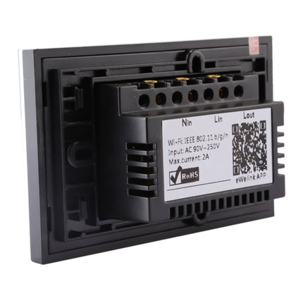 Sonoff  Touch 120mm 1 Gang Tempered Glass Panel Wall Switch Smart Home Light Touch Switch, Compatible with Alexa and Google Home, AC 90V-250V 400W 2A, 120mm