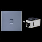 Single Port Panel+Shielded Pass-through / Grey