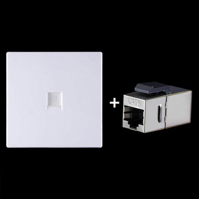 CAT.6 Shielded Pass-through Network Module, Single Port Panel + Shielded Pass-through, Single Port Panel+Shielded Pass-through