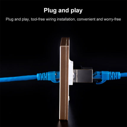 CAT.6 Shielded Pass-through Network Module, Single Port Panel + Shielded Pass-through, Single Port Panel+Shielded Pass-through