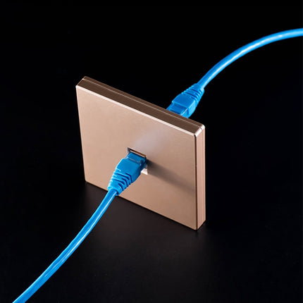 CAT.6 Shielded Pass-through Network Module, Single Port Panel + Shielded Pass-through, Single Port Panel+Shielded Pass-through