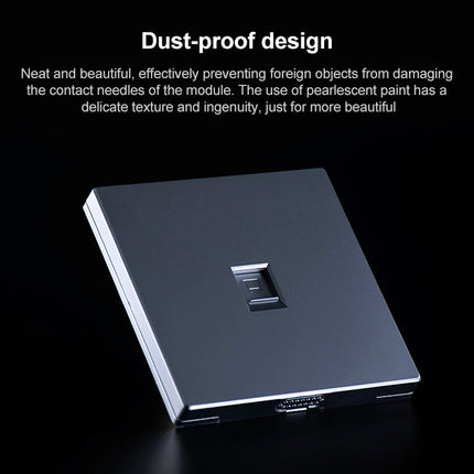 CAT.6 Shielded Pass-through Network Module, Single Port Panel + Shielded Pass-through, Single Port Panel+Shielded Pass-through