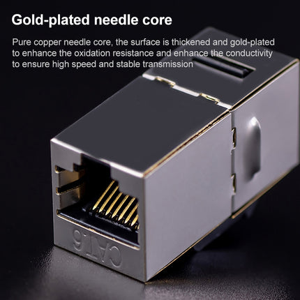 CAT.6 Shielded Pass-through Network Module, Single Port Panel + Shielded Pass-through, Single Port Panel+Shielded Pass-through