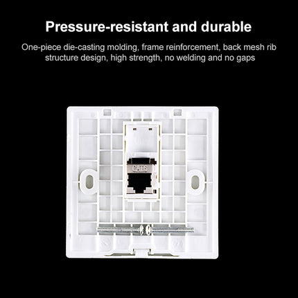 CAT.6 Shielded Pass-through Network Module, Dual Ports Panel + Shielded Pass-through, Dual Ports Panel+Shielded Pass-through