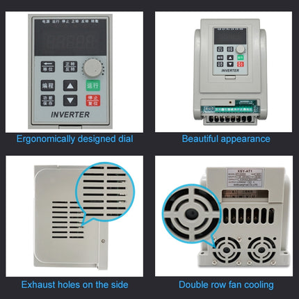 AT1-1500X 1.5KW 220V Single-phase Input Three-phase Output Inverter