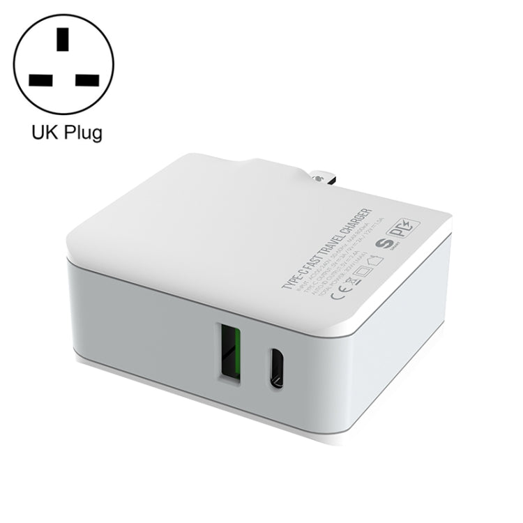 Cargador de viaje rápido plegable LDNIO A4403C 30 W PD + Auto-id con cable de 8 pines de 1 m, enchufe australiano, con cable de 8 pines, 30 W con cable de 8 pines