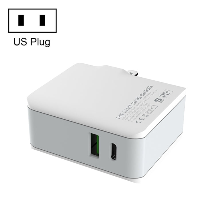Cargador de viaje rápido plegable LDNIO A4403C 30 W PD + Auto-id con cable de 8 pines de 1 m, enchufe australiano, con cable de 8 pines, 30 W con cable de 8 pines