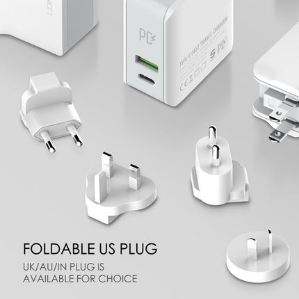 LDNIO A4403C 30 W PD + Auto-ID faltbares Schnellreiseladegerät mit 1 m 8-poligem Kabel, AU-Stecker, mit 8-poligem Kabel, 30 W mit 8-poligem Kabel