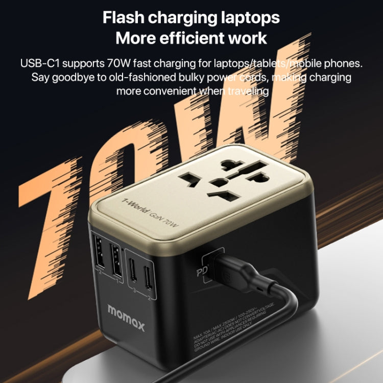 MOMAX 1-World UA8 PD 70W Schnellladegerät Netzteil, UA8
